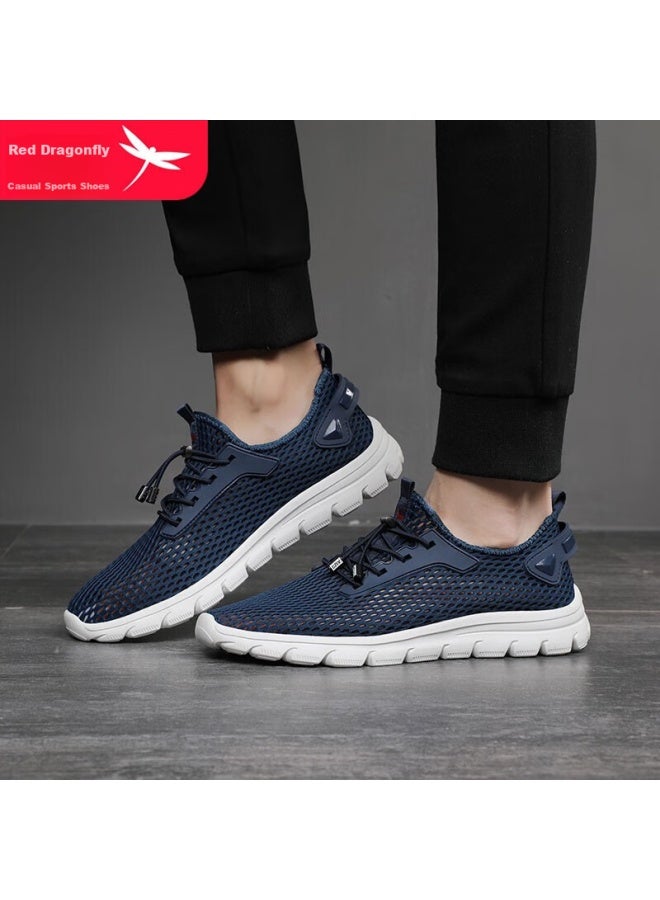Red Dragonfly Men's Shoes, Hollow Mesh Breathable Sneakers, Lightweight Comfortable Outdoor Casual Mesh Shoes For Men C0210044 - Image 3
