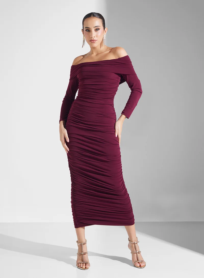 ايلا ليمتد اديشن Off-Shoulder Ruched Dress