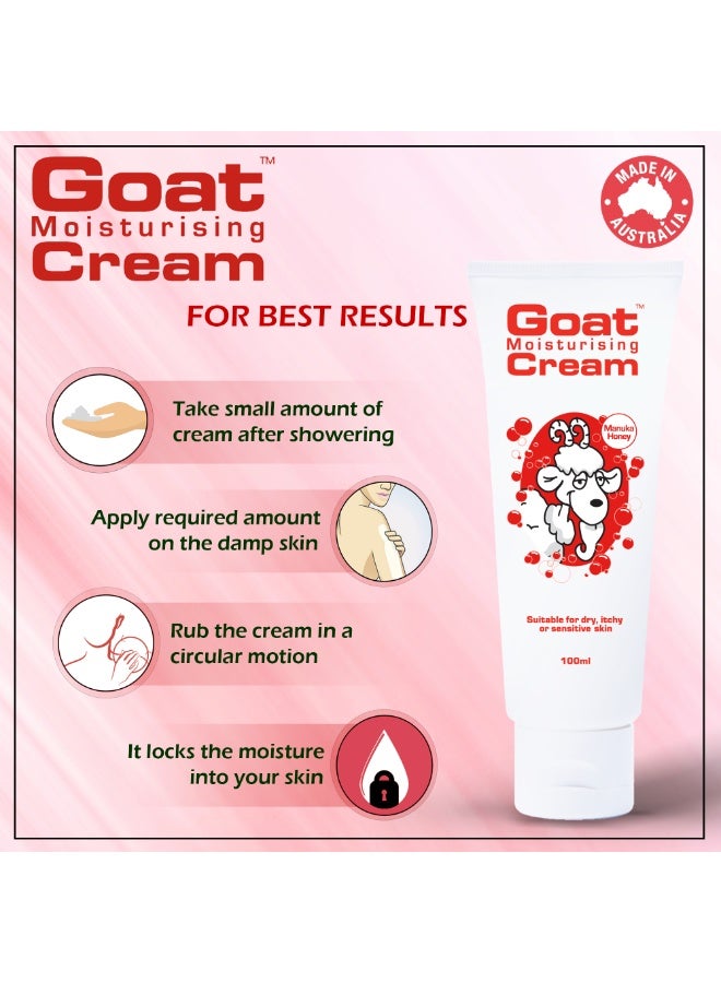 Goat Milk Cream with Manuka Honey 100ml - Image 3