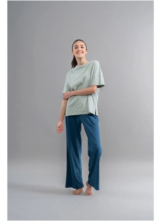 NeceSera Sage Teal Cotton Lounge Set