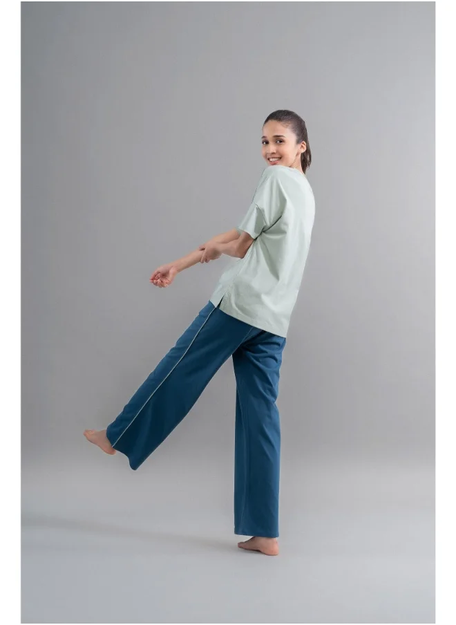 NeceSera Sage Teal Cotton Lounge Set