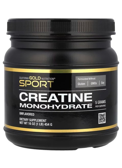 Sport Creatine Monohydrate Unflavored 1 Lb 454 G