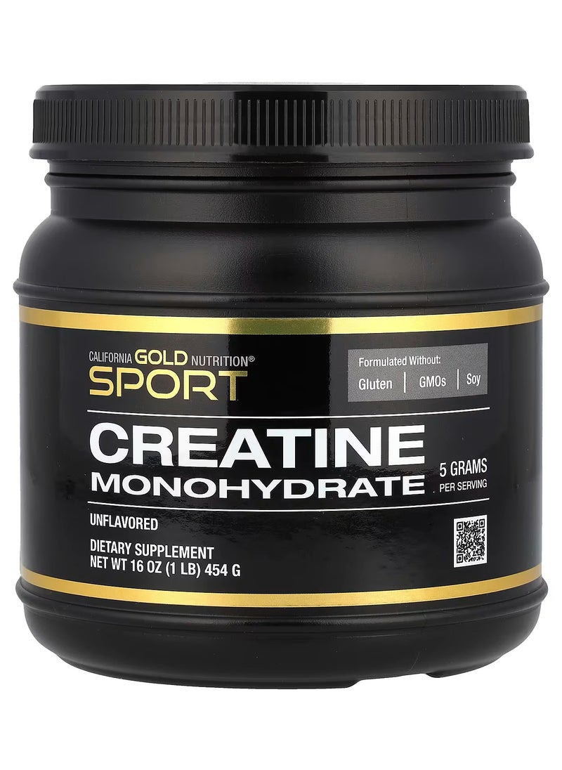 California Gold Nutrition - Sport Creatine Monohydrate Unflavored 1 Lb 454 G - Image 1