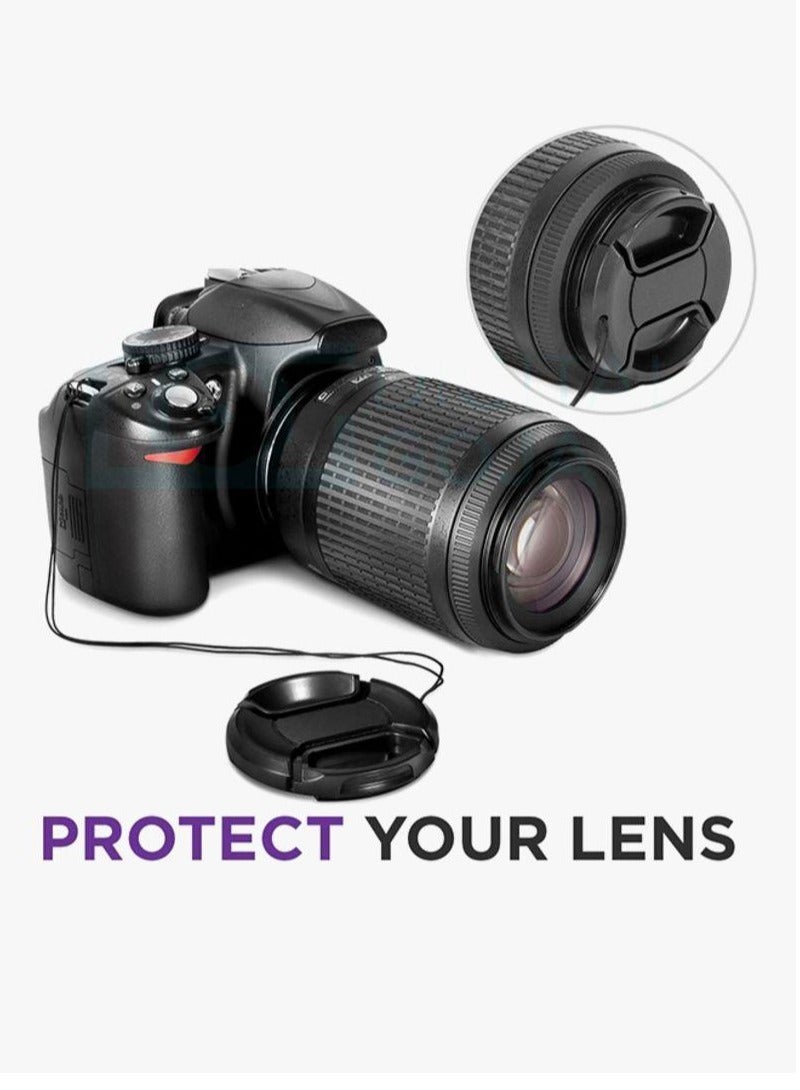 COOPIC 49mm Lens Cap Front Cover Protector Snap On Center Pinch for Camera Canon Nikon Sony DSLR - Image 2