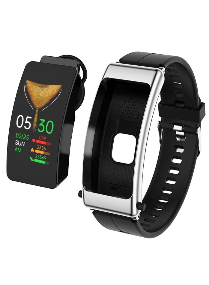 AROAQ K50 1.08 inch Silicone Band Two -in-ONE TWS Earphone Detachable IP67 Waterproof Smart Watch Support Bluetooth Call  - Image 1