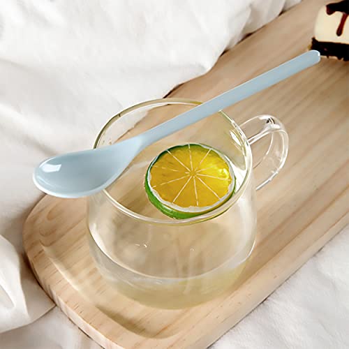 Dadamong 5Pcs Melamine Long Handle Mixing Spoon 7.2 Inch, Coffee Spoons Colorful Plastic Latte Machiatto, Tall Iced Tea, Ice Cream Sundae, Cocktail, Hot Chocolat Stirring Longdrink Spoons - Image 4