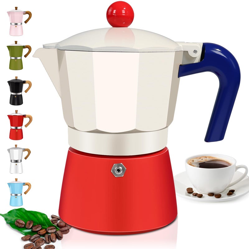DITOSH 3 Cup Aluminum Espresso Stovetop Moka Pot Express Coffee Maker Percolator Italian Classic Mocha Coffee Machine for Italian and Cuban Cafe Brewing for Home & Camping 150ml 5oz - Image 1