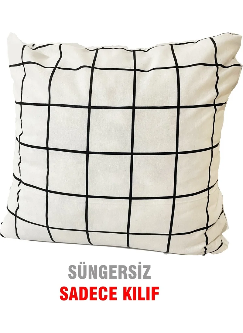 نيلسون Throw Pillow Case Vip Pillow Case 4 PCS - 43X43 Cm (White Panel)