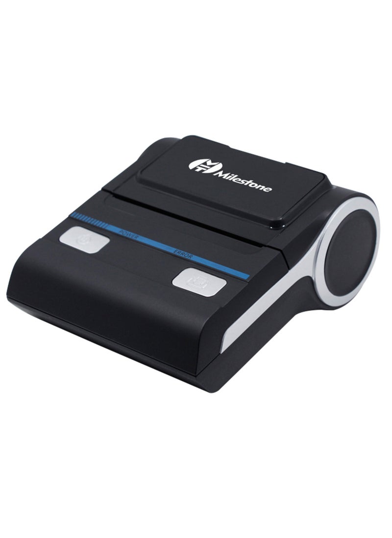 Milestone Portable 80mm Receipt Printer Wireless BT Thermal Receipt Printer Mobile Bill Printer Compatible with Android/iOS/Windows System ESC/POS Print Command for Small Business Restaurant Retail Store  - Image 1