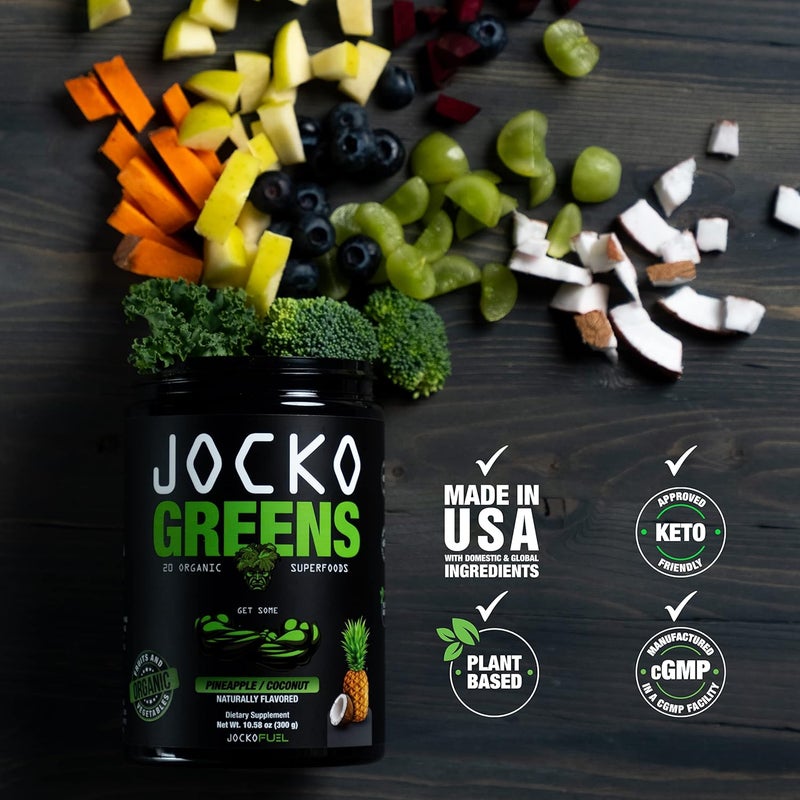 Jocko Fuel Daily Greens Powder  Premium Organic Greens Superfood Powder for Gut Health Digestion Bloating Immune Support with Spirulina Chlorella Digestive Enzymes  Probiotics  30 Servings - Image 5