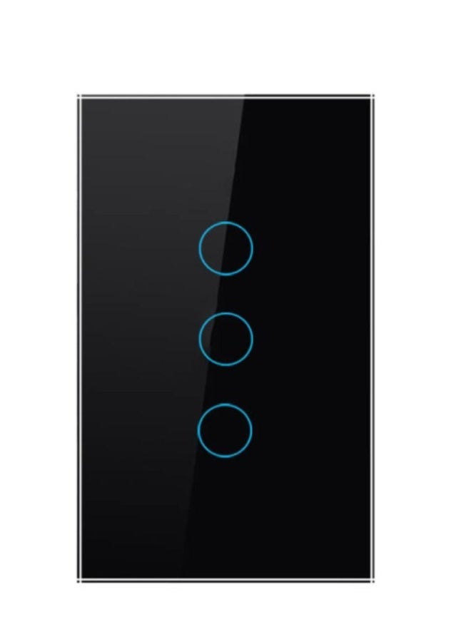 Tuya WiFi Smart Light Touch Switch – Glass Panel Wall Switch (1/2/3/4 Gang) – Neutral Wire Required – Remote Control via Smart Life/Tuya App – Works with Alexa & Google Home - Image 1