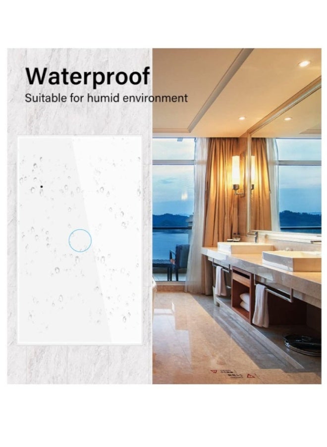 Tuya WiFi Smart Light Touch Switch – Glass Panel Wall Switch (1/2/3/4 Gang) – Neutral Wire Required – Remote Control via Smart Life/Tuya App – Works with Alexa & Google Home - Image 5