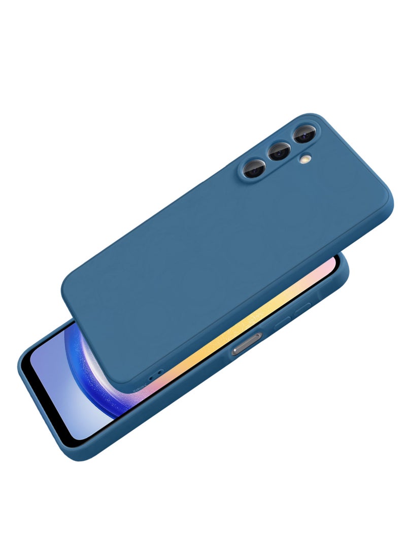 CATANES 3Packs Liquid Silicone Case for Samsung Galaxy A15 Protective Phone Case with Soft Anti-Scratch Microfiber Lining Utra Slim Drop Protection Phone Cover with Two 3D Screen Protectors - Blue - Image 3