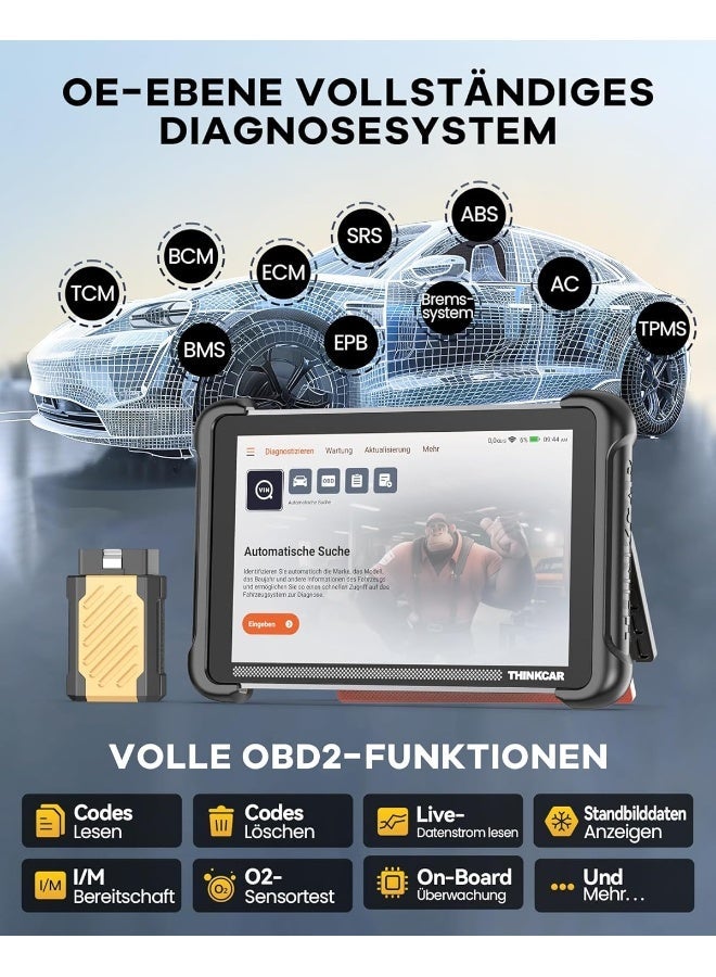 فكر في السيارة أداة تشخيص OBD2 ThinkScan TK689BT مع 34 وظيفة إعادة ضبط + تشخيص شامل للنظام - Image 2