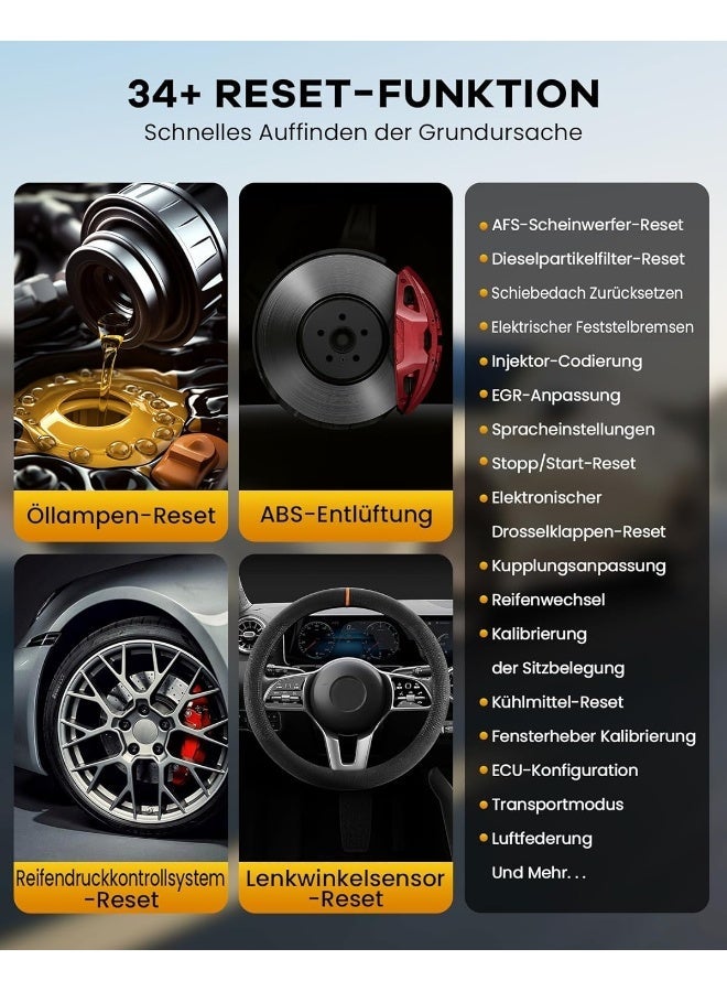 فكر في السيارة أداة تشخيص OBD2 ThinkScan TK689BT مع 34 وظيفة إعادة ضبط + تشخيص شامل للنظام - Image 3