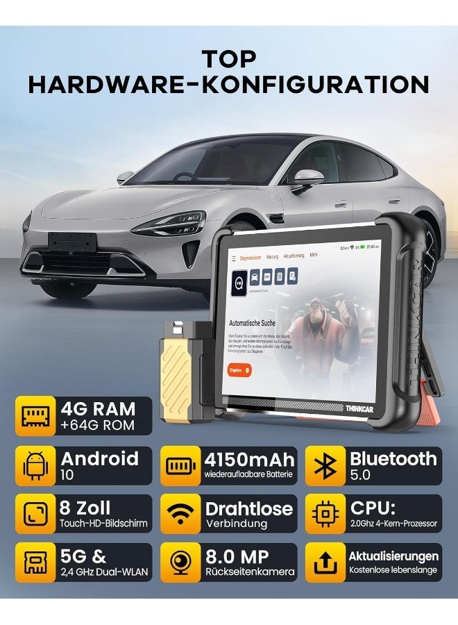 فكر في السيارة أداة تشخيص OBD2 ThinkScan TK689BT مع 34 وظيفة إعادة ضبط + تشخيص شامل للنظام - Image 4