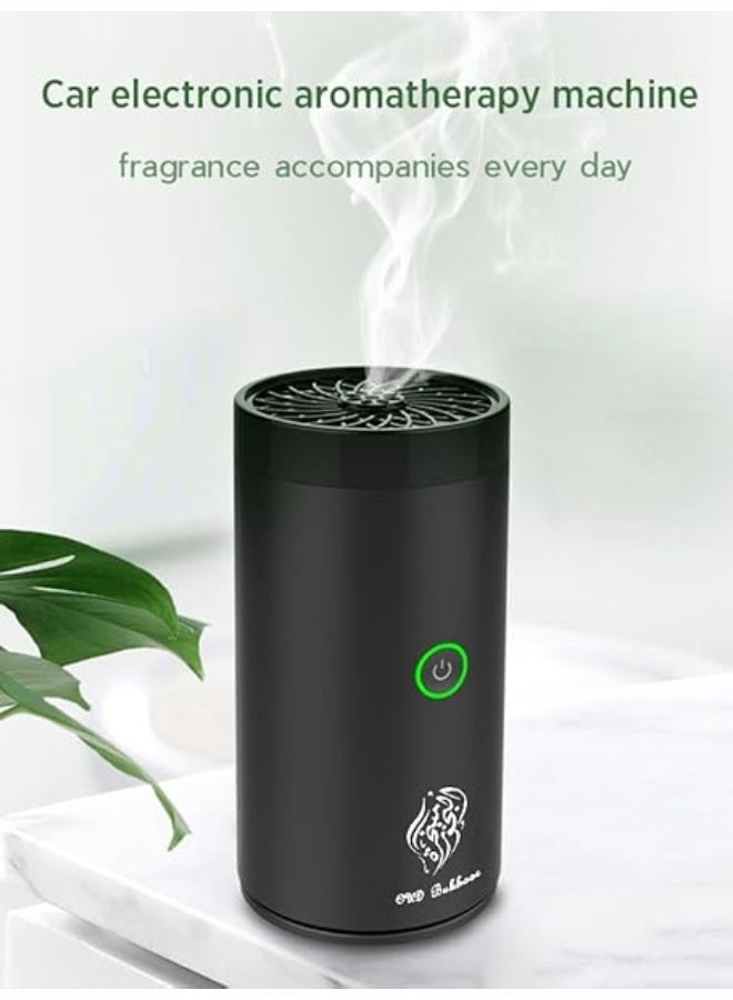 أتشز موزع عطور كهربائي مبخرة البخور بتصميم صغير للسيارة، قابل لإعادة الشحن بمنفذ USB، موزع روائح محمول للسيارة والمنزل - Image 4