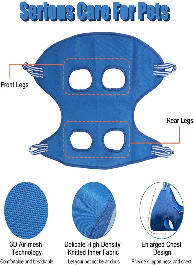 Cloyster Dog Grooming Hammock - Dog Grooming Harness with Hangers - Pet Holder Harness for Dog Cat Bathing, Grooming, Nail Trimming, Claw Care (Blue) - Image 4