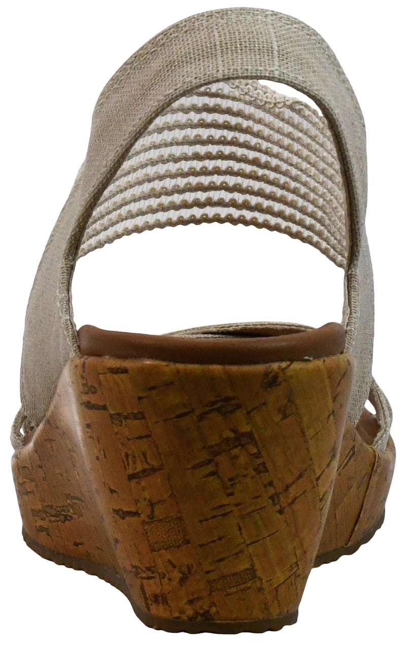 Skechers Women's Beverlee High Tea Wedge Sandal, Natural, 9.5 M US - Image 3