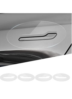 Excefore Auto Door Handle Protective Film, Car Door Handle Scratch Protection Cover Guard Film Stickers, Waterproof TPU Vehicle Handle Stickers, Compatible with Tesla Model Y Model 3  - Image 1