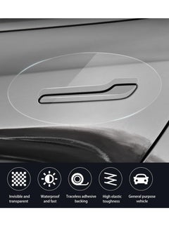 Excefore Auto Door Handle Protective Film, Car Door Handle Scratch Protection Cover Guard Film Stickers, Waterproof TPU Vehicle Handle Stickers, Compatible with Tesla Model Y Model 3  - Image 2