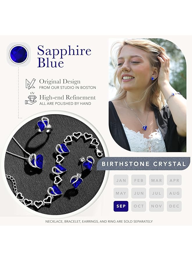 Leafael Infinity Love Heart Bracelet Birthstone Bracelets For Women With Healing Crystals Allergy Free Jewelry For Women With Gift Box Link Charm Bracelet With 7 Inch Chain And 2 Inch Extender - Image 4