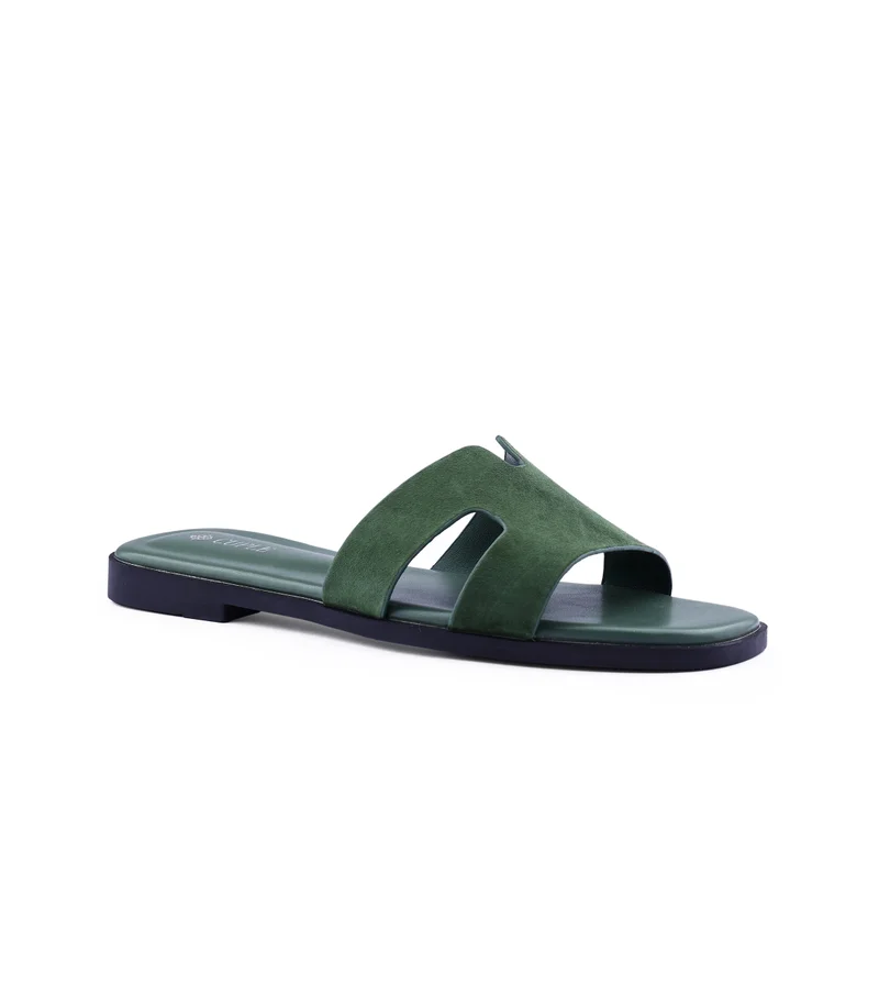 Womens suede flat sandals