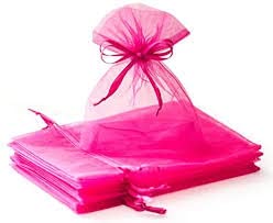 brown leaf 10X14 cm Hot Pink Organza Potli Bags Pouch Jewelry Pouch Best for Wedding Party Supply Return Gifting Bags - Image 4