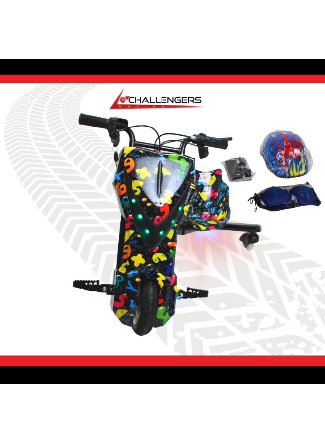 Challenger 36V big Drift Scooter with Helmet and Protective Gear - Image 1