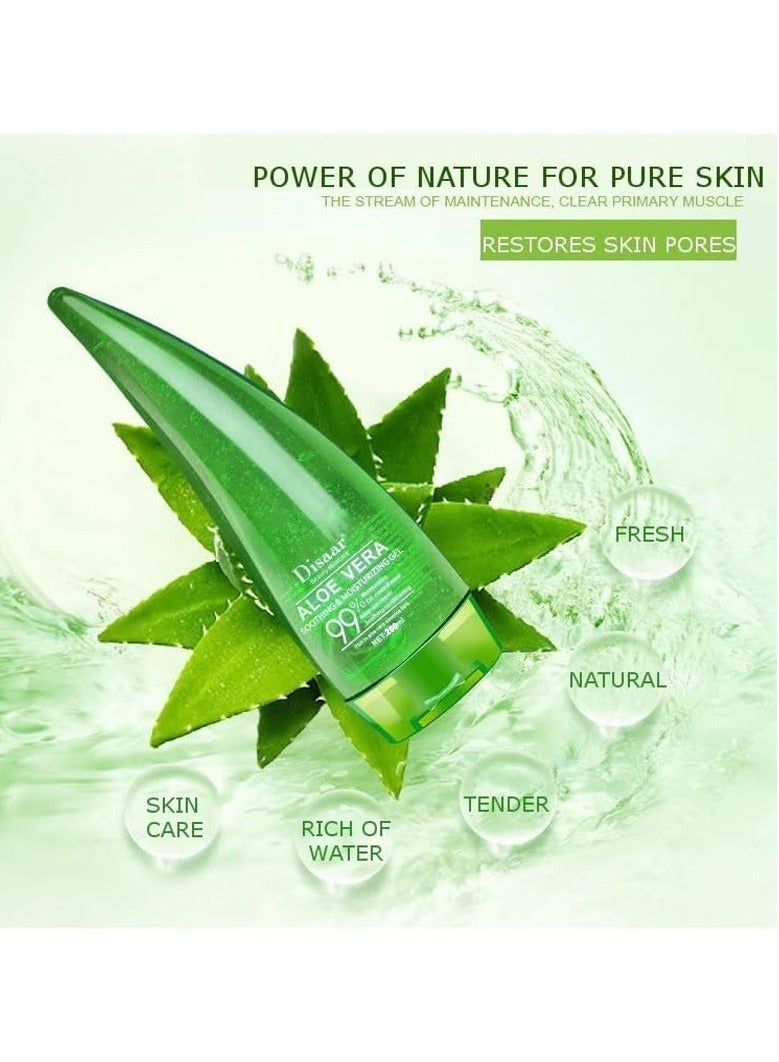 Disaar جل الصبار 99% جل مهدئ ومرطب للتحكم في الزيت وعلاج حب الشباب وإصلاح بعد الشمس 260 مل - Image 3