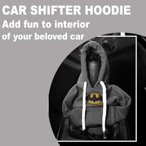 woopme Cotton Car Gear Shift Hoodie | Shifter Funny Sweater Superhero Theme for Gearshift | Protector Decoration Accessories Knob (Black) - Image 5