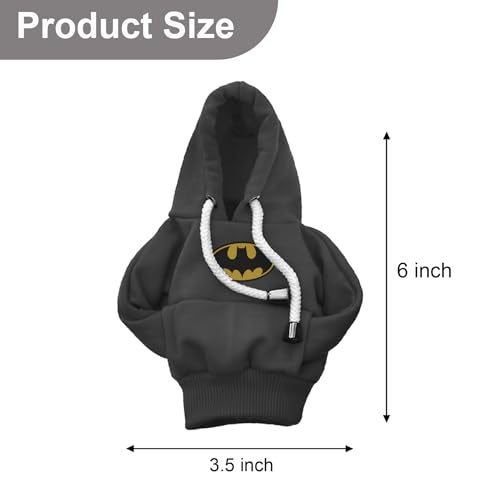 woopme Cotton Car Gear Shift Hoodie | Shifter Funny Sweater Superhero Theme for Gearshift | Protector Decoration Accessories Knob (Black) - Image 4
