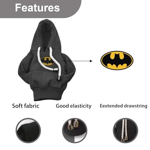 woopme Cotton Car Gear Shift Hoodie | Shifter Funny Sweater Superhero Theme for Gearshift | Protector Decoration Accessories Knob (Black) - Image 3