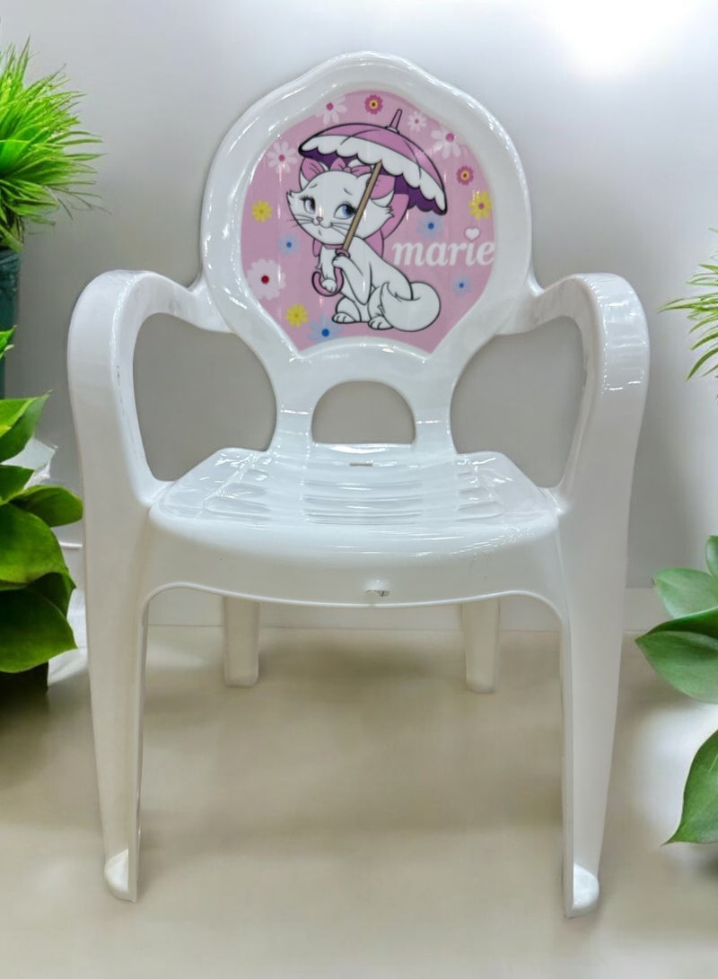 Generic A children's chair suitable for home and school, white with multiple designs 