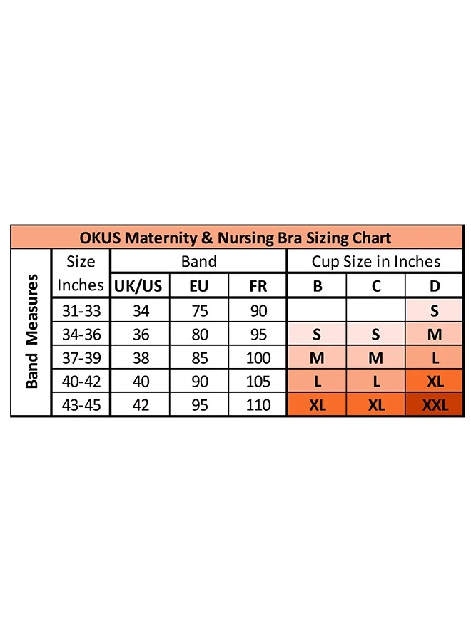 Okus Original Full Cup Maternity And Nursing Bra - Black - Large