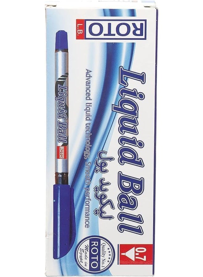 روتو قلم جاف سائل من روتو 0.7 ملم أزرق12 قطعة - Image 1