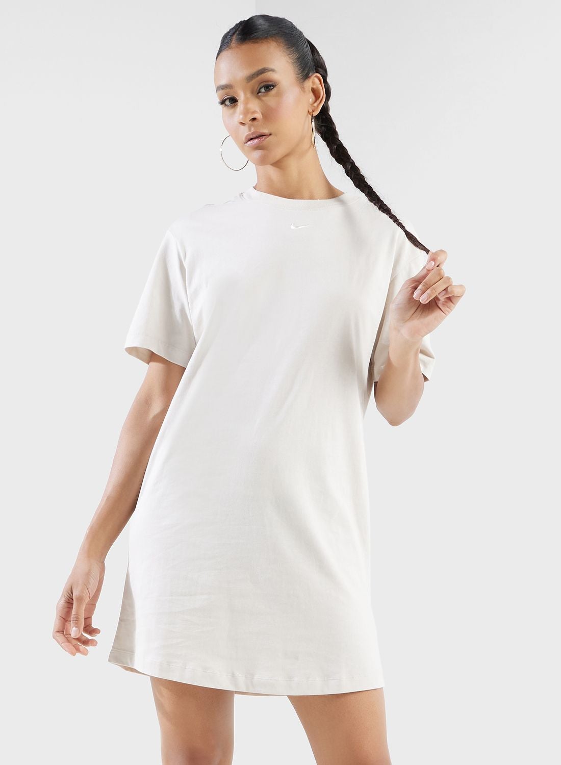 white nike tshirt dress