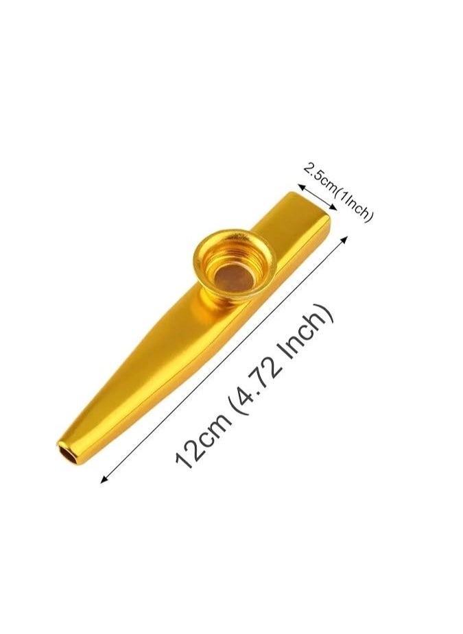 MySouq-Store Metal Kazoo Harmonica Mouth Flute Kids Party Gift Musical Instrument Professional Performce Diaphragm Guitar Ukulele Lovers  - Image 2