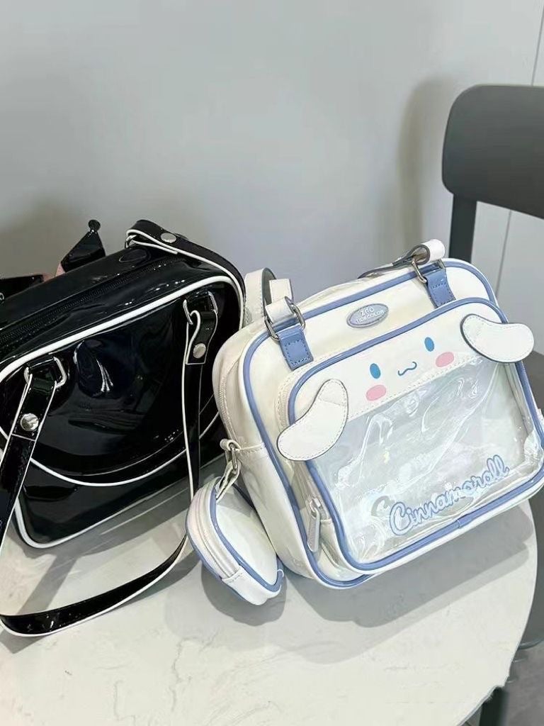 Kawaii Japanese New Anime Yugui Dog Transparent Doll Jk Headset Bag Large Capacity Handbag Shoulder Bag - Image 2