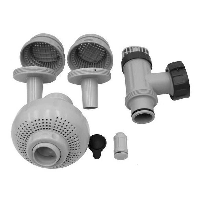 Intex 26004E Above Ground Swimming Pool Inlet Air Water Jet Replacement Part Kit; Includes Plunger Valve, Strainer Connector, Strainer Grid, etc. - Image 1