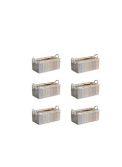 Generic 6PCS Clothes Storage Box, Stackable Wardrobe Clothes Organizer, Foldable Closet Storage Basket, Drawer Storage Organizer  - Image 1