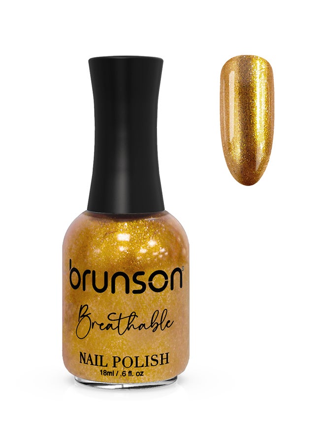 brunson طلاء أظافر قابل للتنفس طلاء أظافر حلال مناسب للوضوء سريع الجفاف نباتي طويل الأمد وسهل التقشير 18 مل BH293