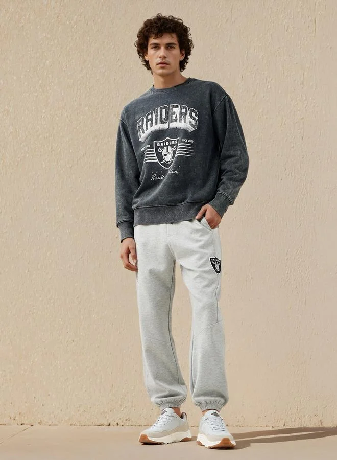 SP Characters Men Relaxed Fit The New York Raiders Print Sweatshirt