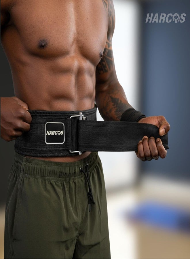 HARCOS Auto-Lock Weight Lifting Belt – 4” Premium Nylon Gym Belt for Squats, Deadlifts & Olympic Lifting – Adjustable Core Support Belt for Men & Women (Black, Medium) - Image 4