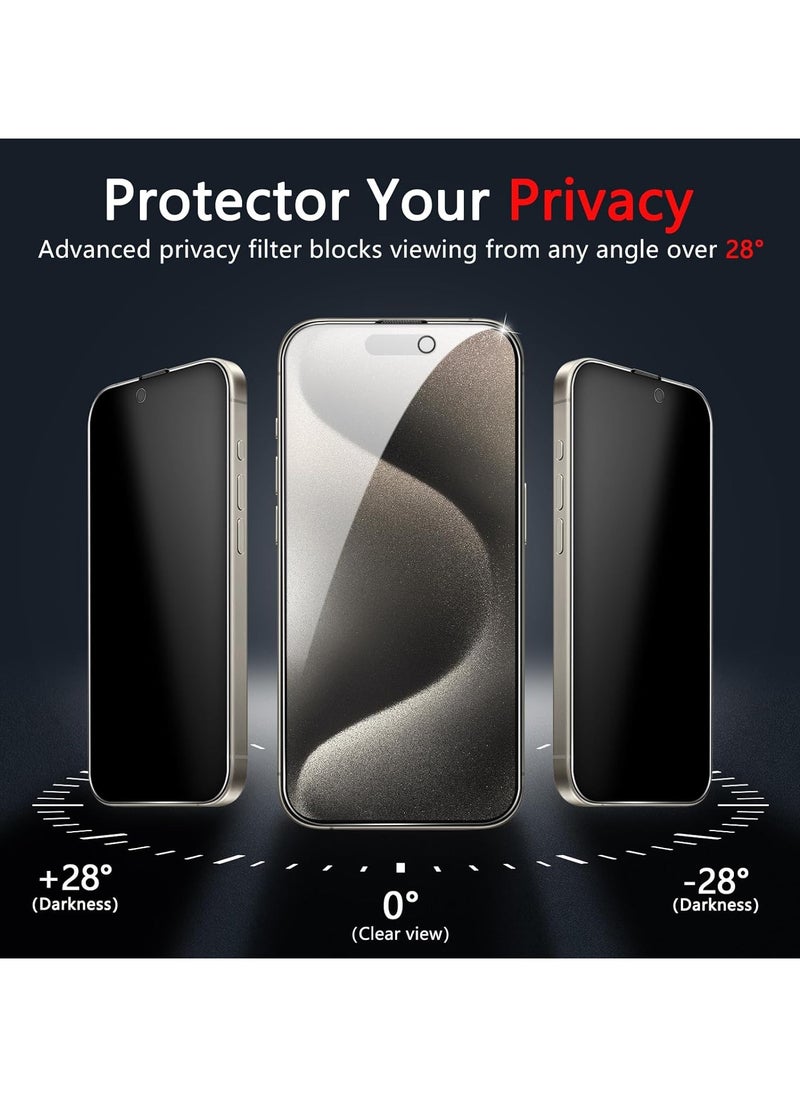 TWEGGON iPhone 16 Pro Max Privacy Screen Protector, Premium Tempered Glass Privacy Screen Protector for Apple iPhone 16 Pro Max  6.9"  - Image 4