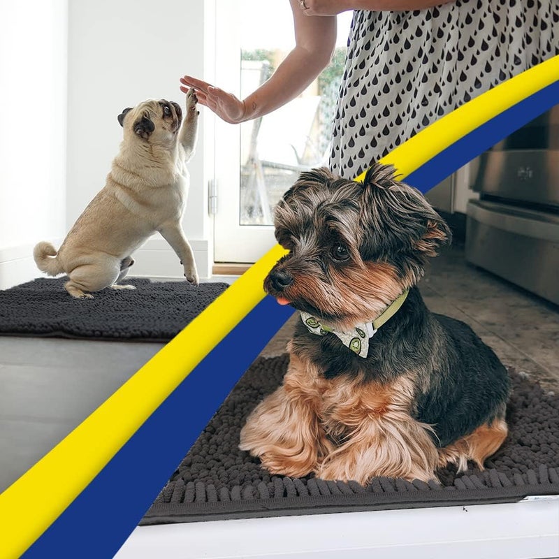 Muddy MatÂ® | Super Absorbent Door Mat Indoor, Microfiber Quick Dry Chenille Entryway Rug, Non-Slip Front Door Mat, Indoor Mats for Entryway, Machine Washable Pet Rug, Charcoal 24"x36" - Image 5