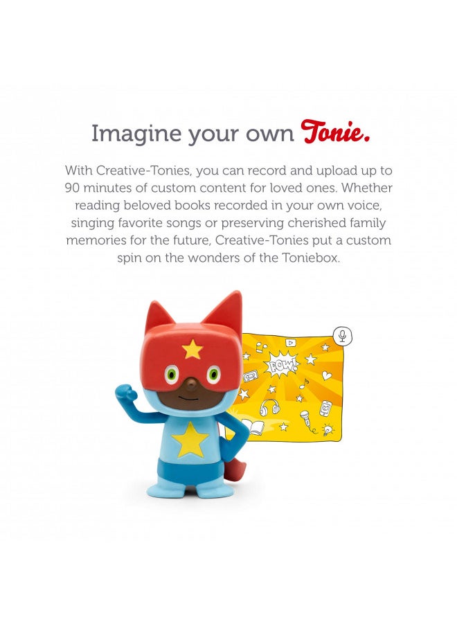 Tonies Tonies Superhero Creative Audio Character - Record and Upload up to 90 Minutes of Your Own Stories and Songs - Blue/Red  - Image 3