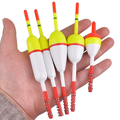 JOGFFDE Slip Bobbers Wood Fishing Floats and Bobbers Spring Oval Stick Slip Floats for Crappie Catfish Trout Panfish Walleye Bass Fishing 10/20pcs - Image 2