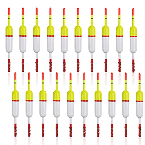 JOGFFDE Slip Bobbers Wood Fishing Floats and Bobbers Spring Oval Stick Slip Floats for Crappie Catfish Trout Panfish Walleye Bass Fishing 10/20pcs - Image 1