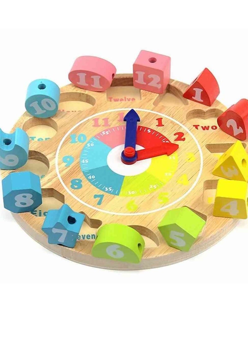 Wooden Clock Bead Game | Animal Numbers Puzzle | Time Learning Toy for Kids | Early Learning Educational Game - Image 5
